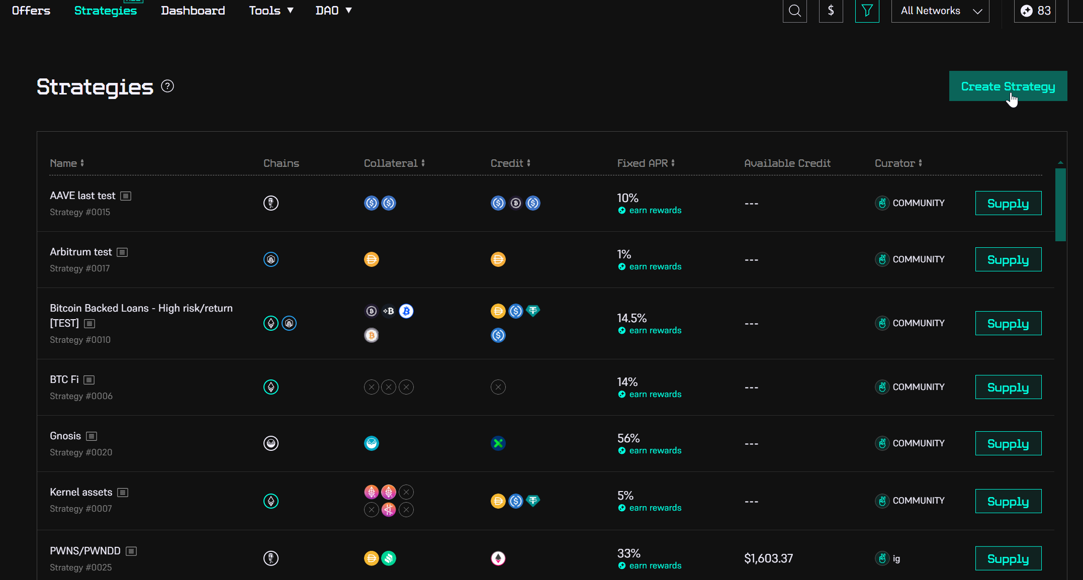 Step 2: Create Strategy UI